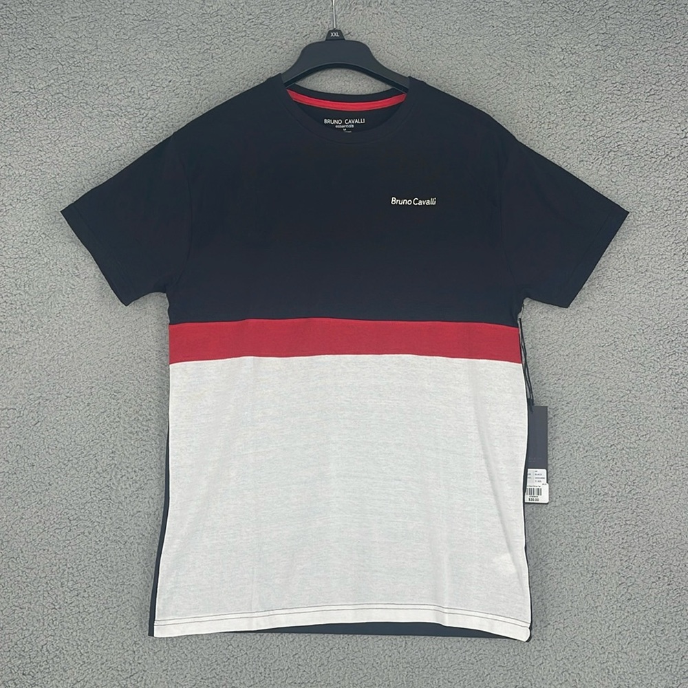 Bruno Cavalli Essentials color block crew neck short sleeve shirt men’s medium